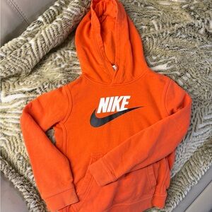 Nike Orange Hoodie with Black Logo